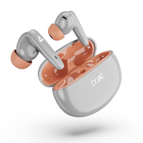 boAt Airdopes 181 in-Ear True Wireless Earbuds with ENx Tech, Beast Mode(Low Latency Upto 60ms) for Gaming, with Mic, ASAP Charge, 20H Playtime, Bluetooth v5.2, IPX4 & IWP(Cool Grey)